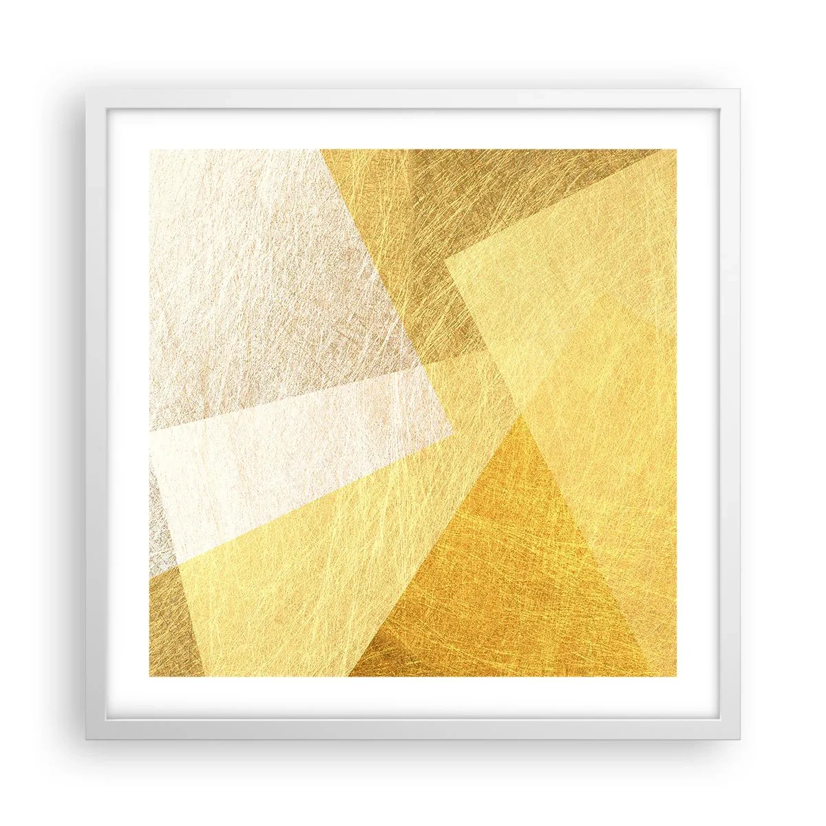 Poster in een witte lijst - Geometrie weer - 50x50 cm