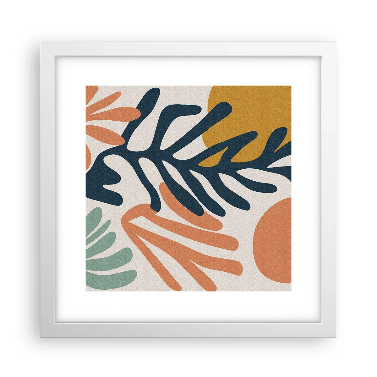 Poster in een witte lijst - Koraalzeeën - 30x30 cm