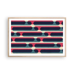 Een poster in een licht eiken lijst - In de diepte en vooruit - 91x61 cm