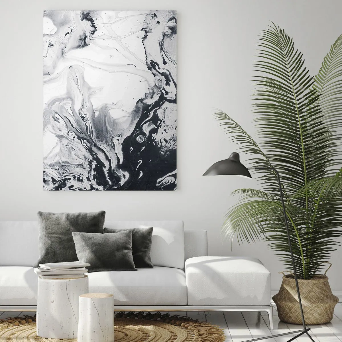 Schilderen op glas - Het binnenste van de aarde - 70x100 cm