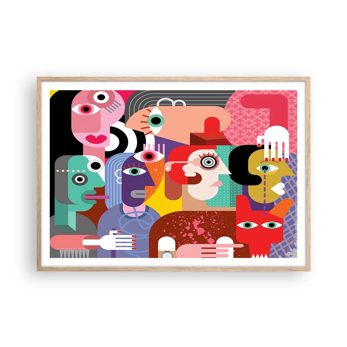 Een poster in een licht eiken lijst - Wij zijn van de heer Picasso - 100x70 cm