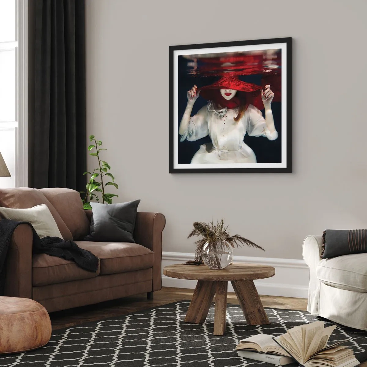 Poster in een zwarte lijst - Hatelijke godin in de Slavische mythologie - 40x40 cm