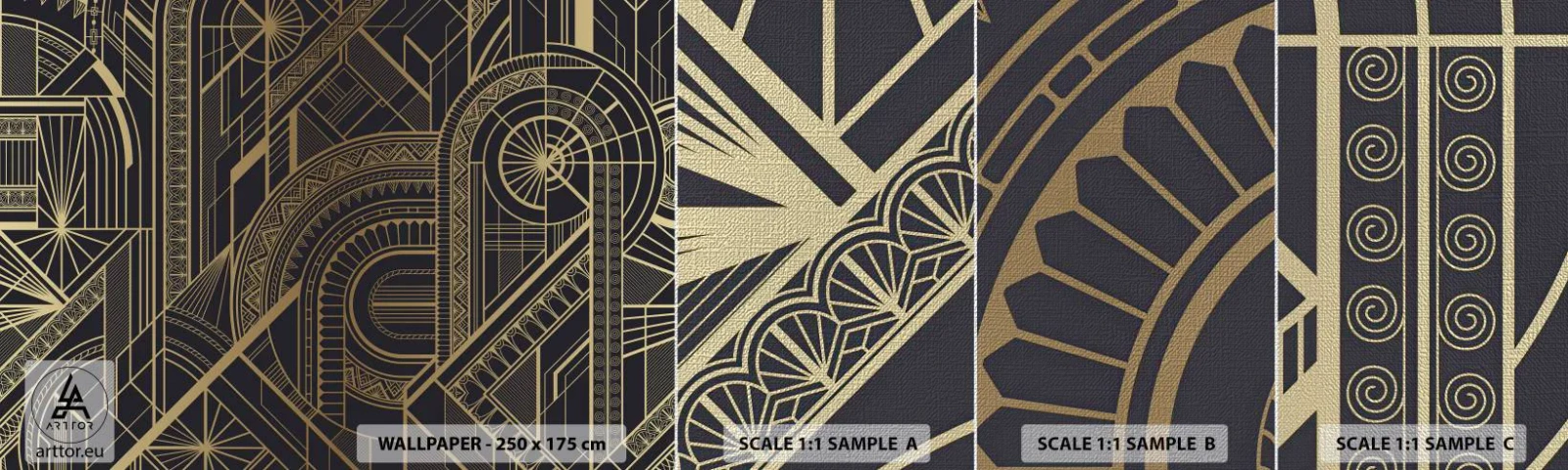 Fotobehang Monster Premium Canvas - Concepten, ideeën, plannen - Abstractie, Deel, Ornament - 100x30 cm