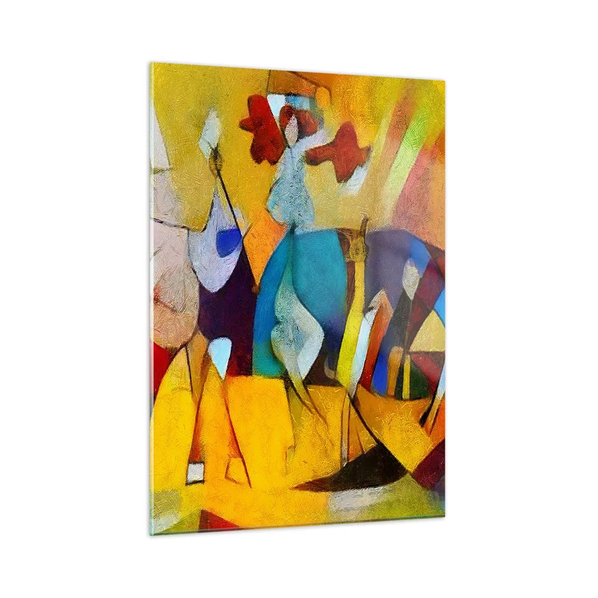 Schilderen op glas - Zon - leven - vreugde - 50x70 cm