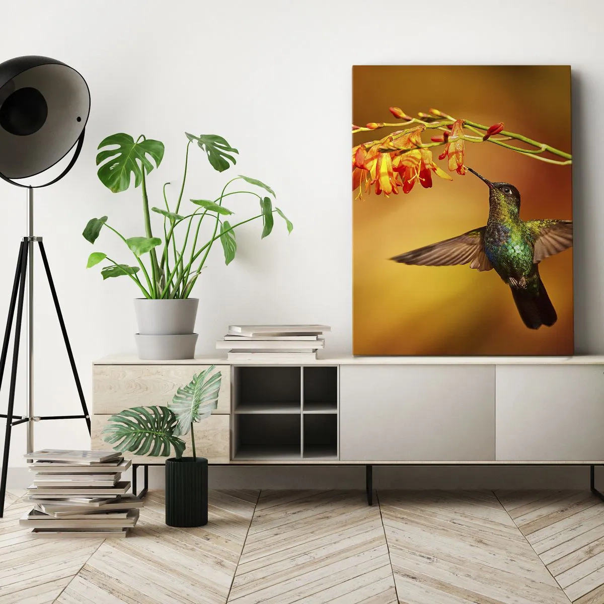 Schilderen op canvas - Een boodschapper van licht volgens de Maya - 55x100 cm