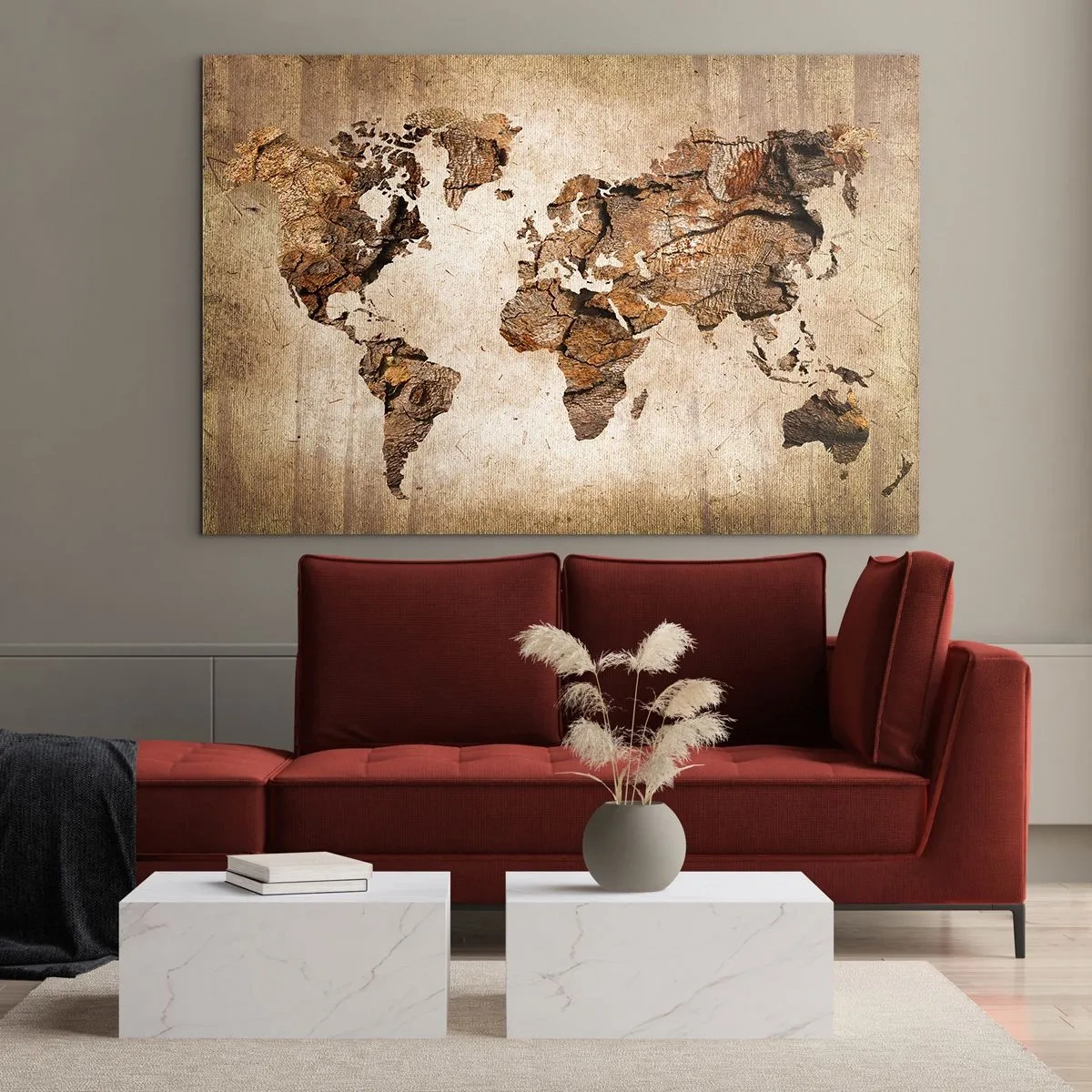 Schilderen op glas - Ontdekking van de wereld - 100x70 cm