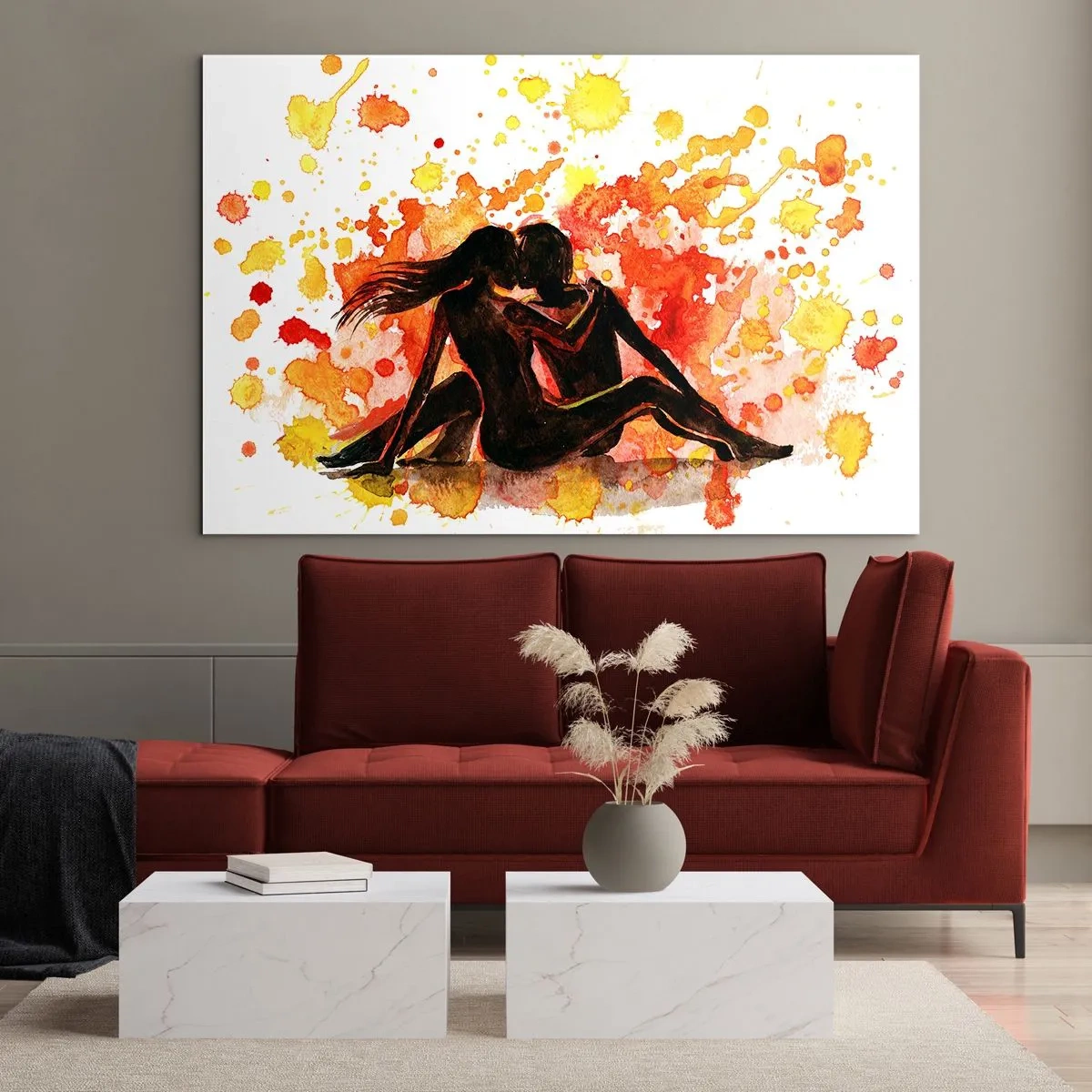 Schilderen op glas - En er was licht - 100x70 cm