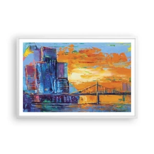 Poster in een witte lijst - Cultuur en natuur - 91x61 cm