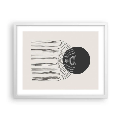 Poster in een witte lijst - Bibberen en vertrouwen - 50x40 cm