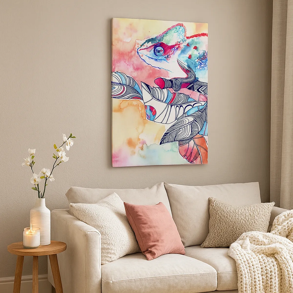 Schilderen op canvas - Zo kleurrijk als onze wereld - 50x70 cm