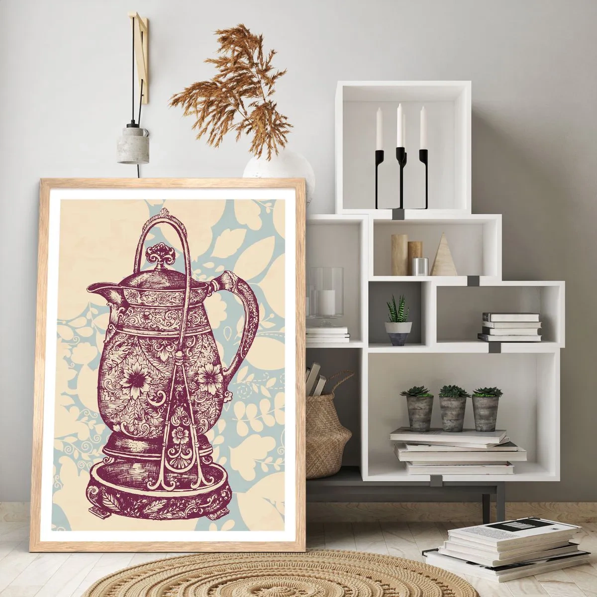 Een poster in een licht eiken lijst - De schoonheid van het dagelijks leven - 40x50 cm