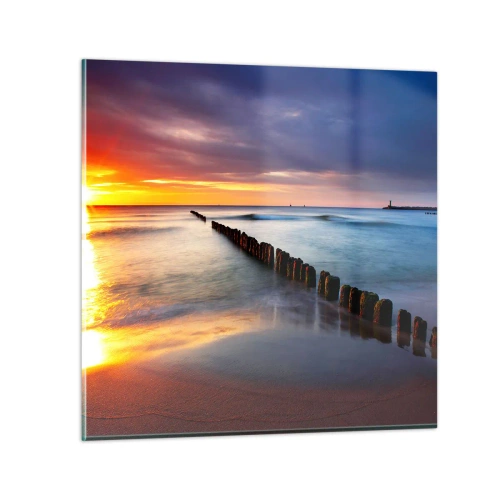 Schilderen op glas - Luister naar de stilte - 60x60 cm