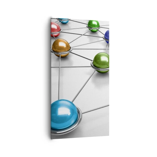 Schilderen op canvas - Kosmisch spinnenweb - 65x120 cm