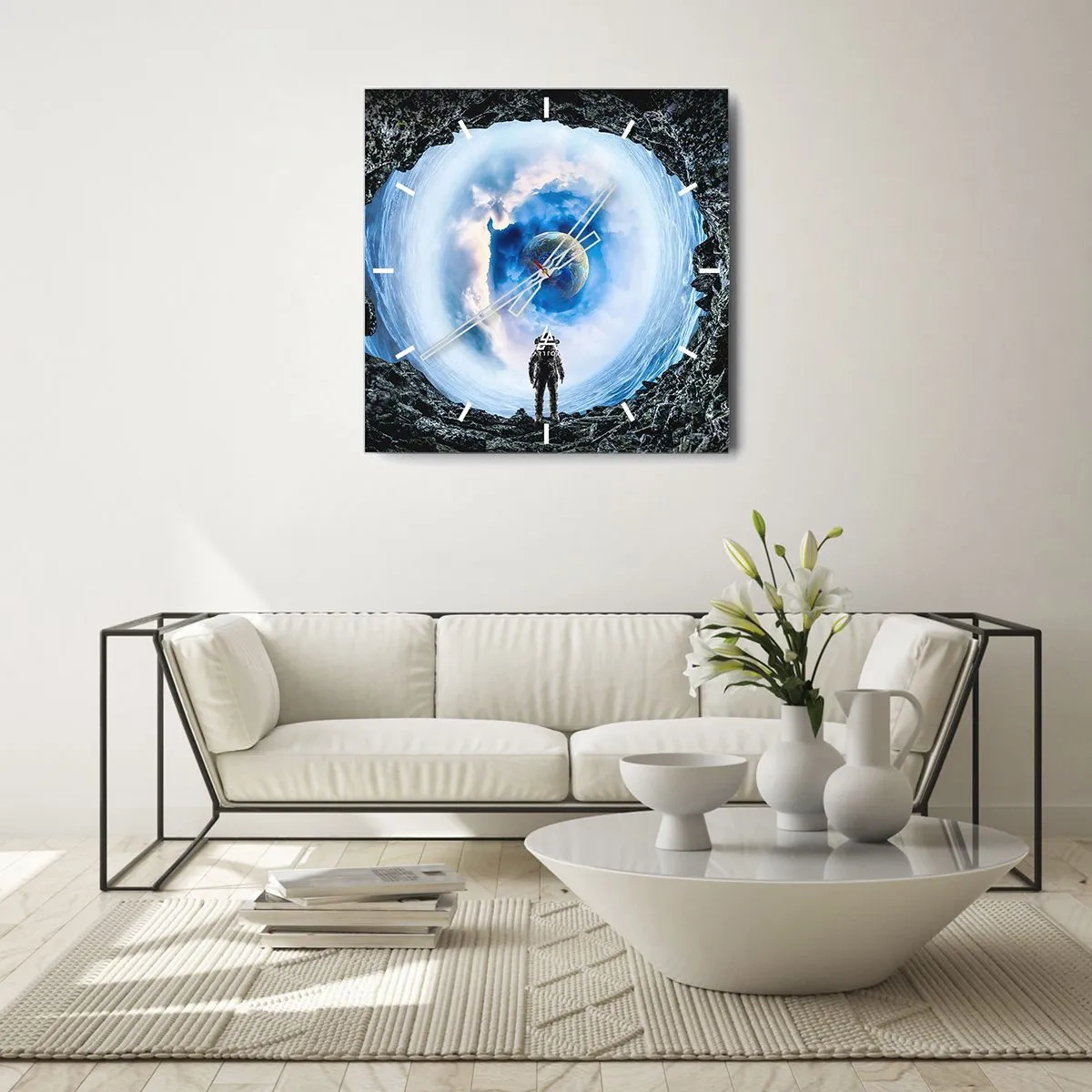 Wandklok - Klok - Het is niet ver van huis - 30x30 cm
