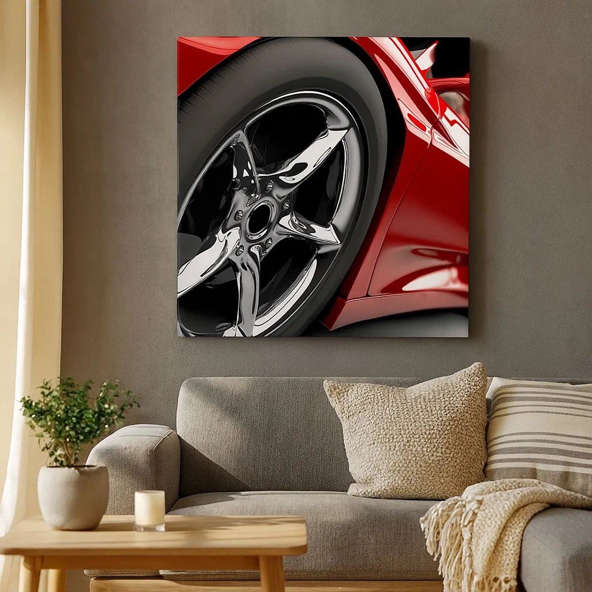 Schilderen op canvas - Gemaakt voor snelheid - 30x30 cm