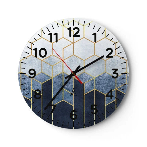 Wandklok - Klok - Compositie in een gesyncopeerd ritme - 30x30 cm