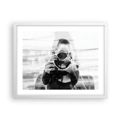 Poster in een witte lijst - Maker en materiaal - 50x40 cm