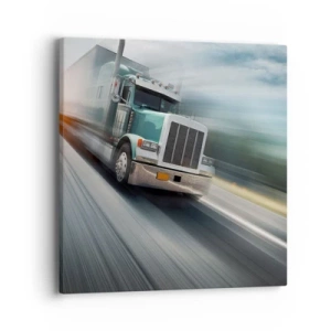 Schilderen op canvas - De Amerikaanse reus in haast - 40x40 cm