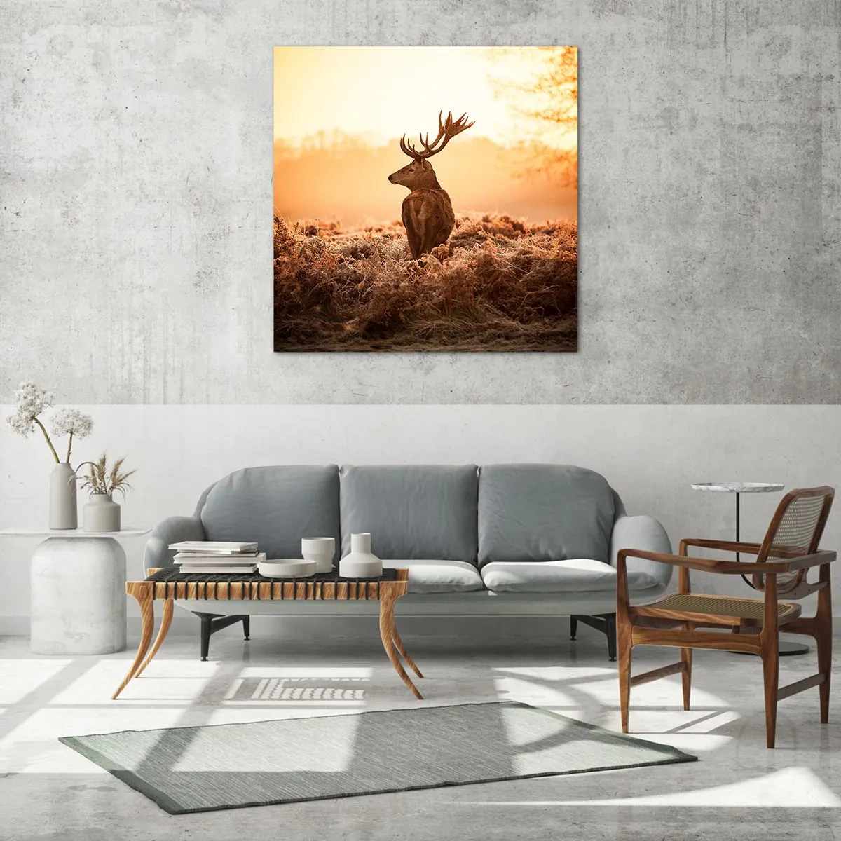 Schilderen op glas - Heer van het landgoed - 60x60 cm