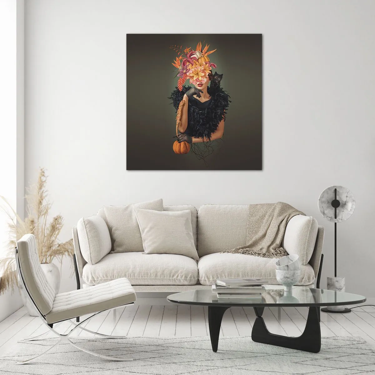 Schilderen op glas - De spreuk van een heks - 40x40 cm