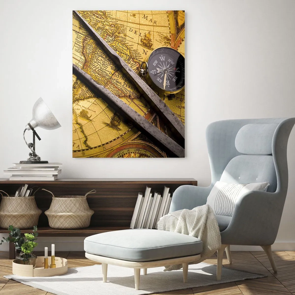 Schilderen op glas - Waar zijn deze schatten? - 80x120 cm