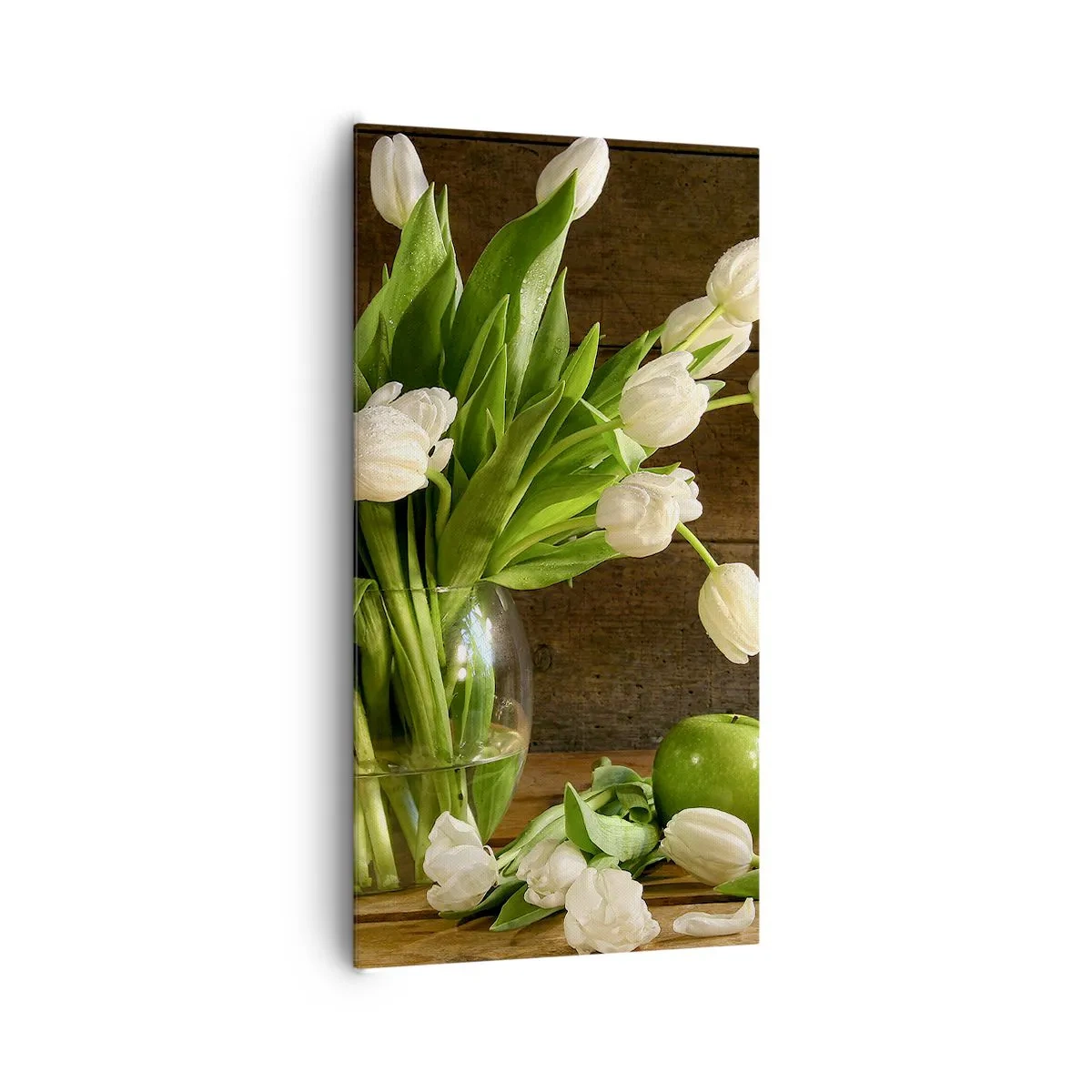 Schilderen op canvas - Sappig en fris in groen en wit - 65x120 cm