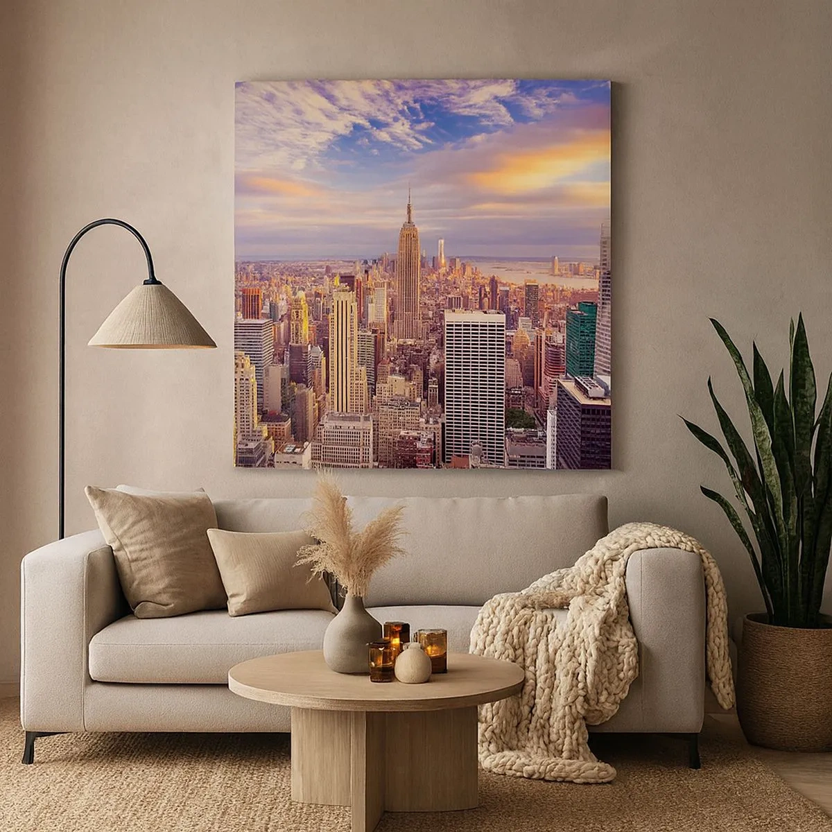 Schilderen op canvas - Reik alleen naar de wolken - 30x30 cm