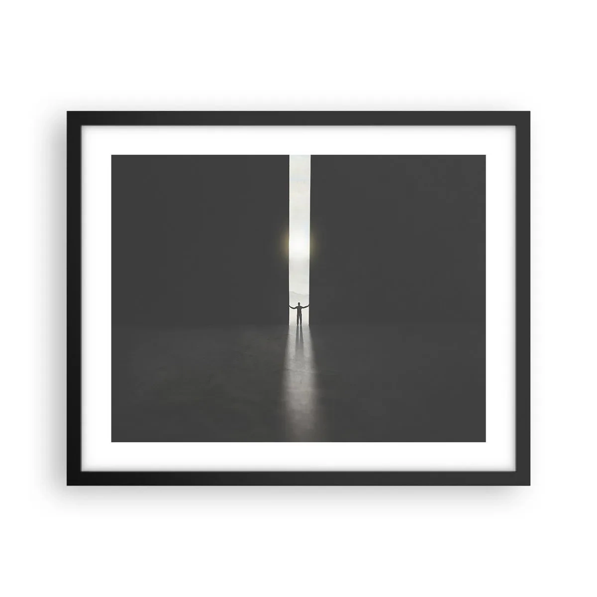 Poster in een zwarte lijst - Een stap naar een mooie toekomst - 50x40 cm