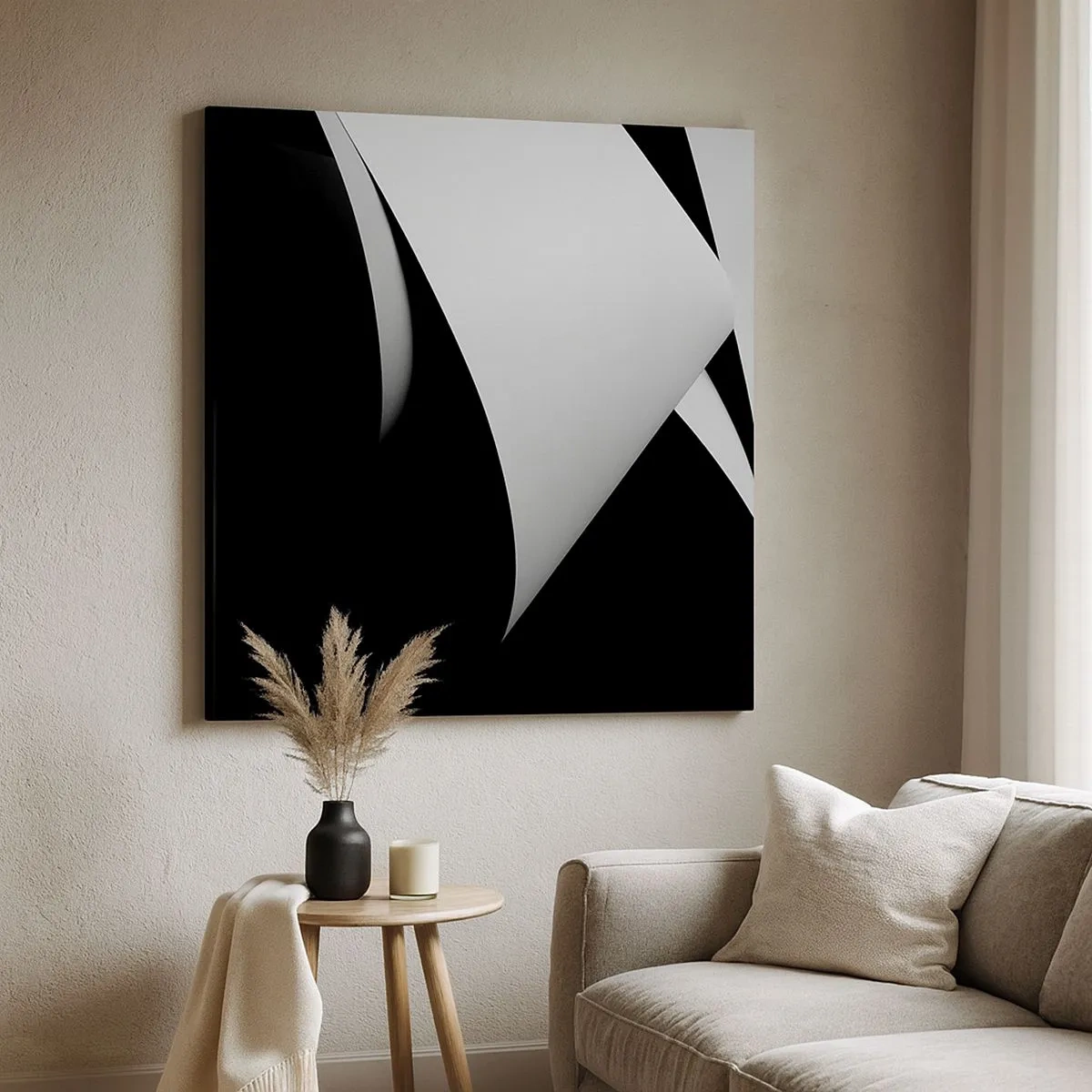 Schilderen op canvas - Lichtvlakken uit de diepten van de schaduw - 30x30 cm