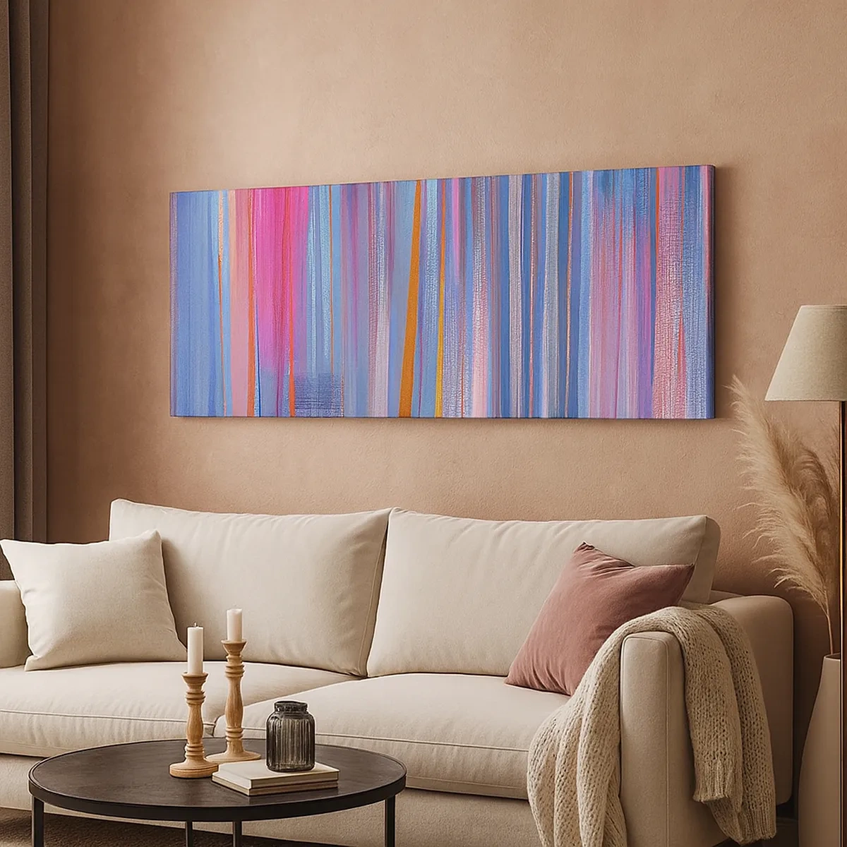 Schilderen op canvas - Opgang naar de regenboog - 30x30 cm