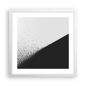 Poster in een witte lijst - Steeds sneller, meer en meer - 40x40 cm