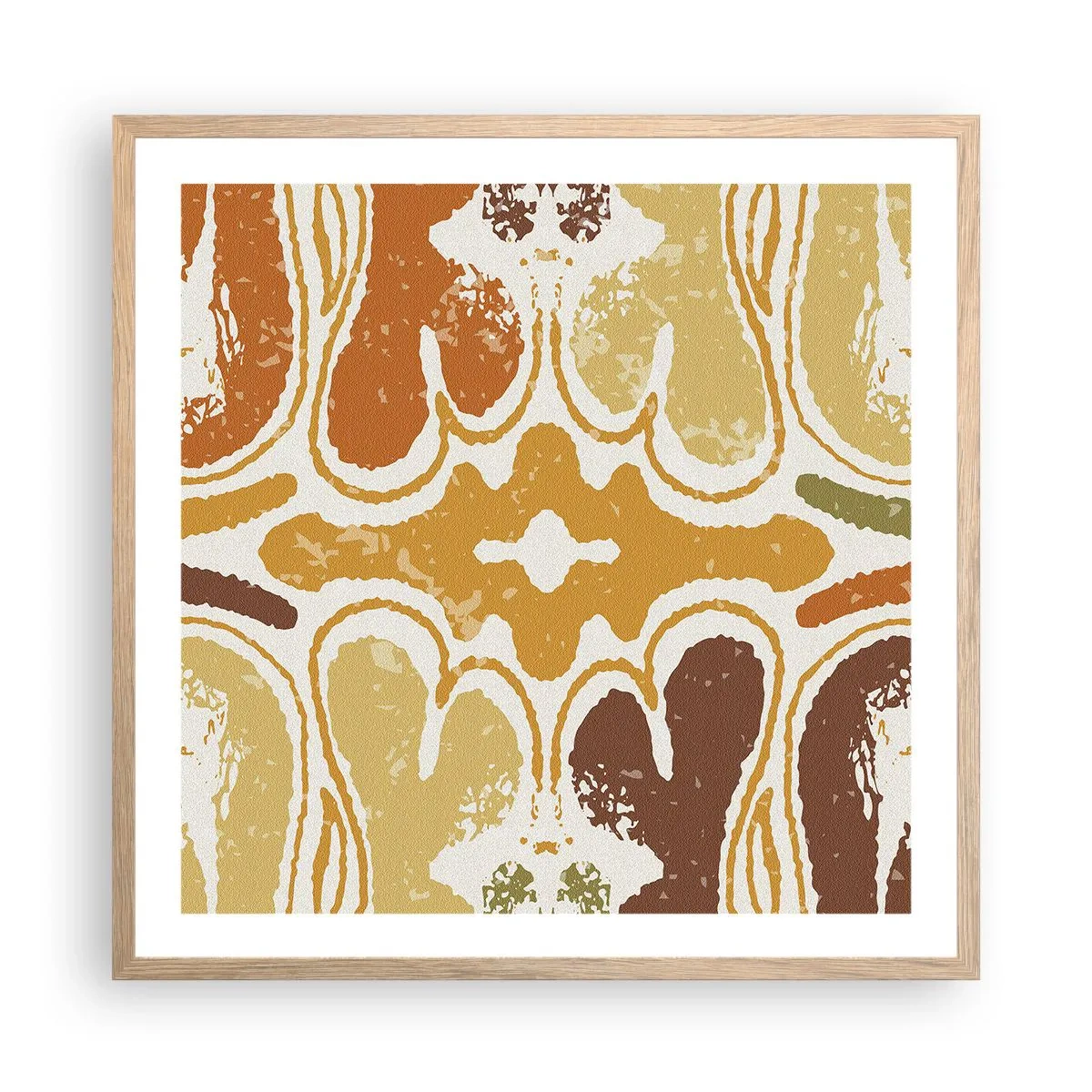 Een poster in een licht eiken lijst - Sentimentele abstractie - 60x60 cm