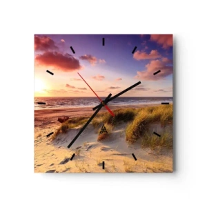 Wandklok - Klok - De lucht ruikt al in de zomer - 40x40 cm