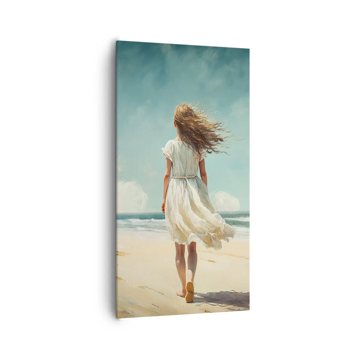 Schilderen op canvas - Om de zon en de wind te ontmoeten - 65x120 cm