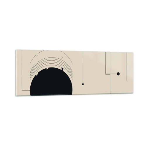 Schilderen op glas - Een flexibele en dynamische compositie - 90x30 cm