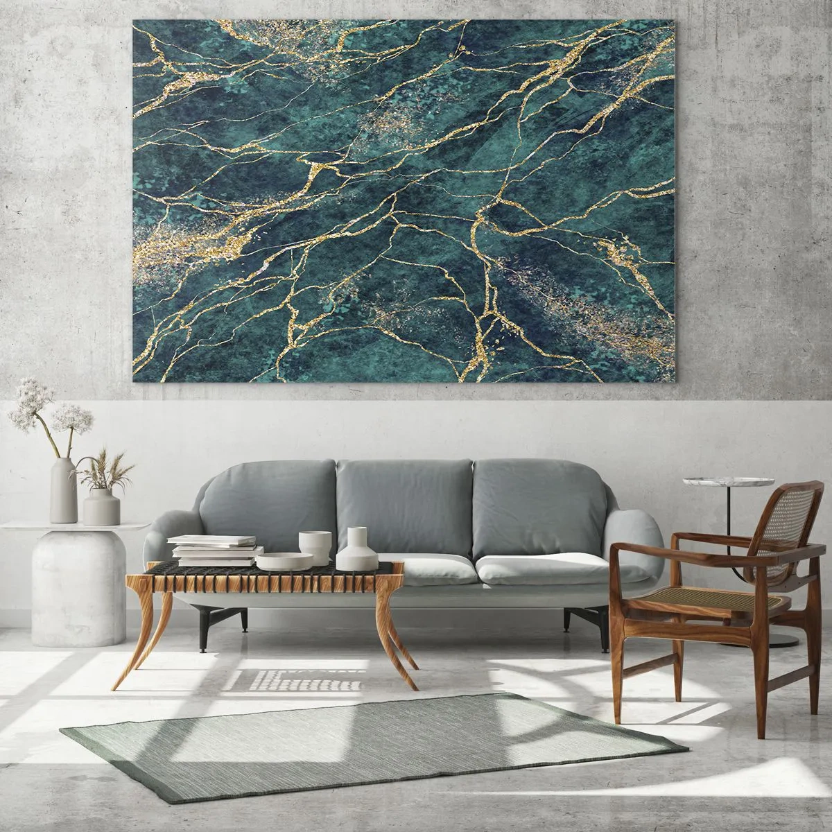 Schilderen op glas - Goudmijn - 120x50 cm