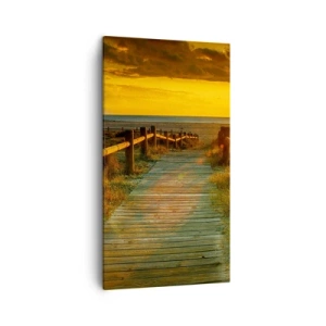 Schilderen op canvas - Badend in oud goud - 45x80 cm