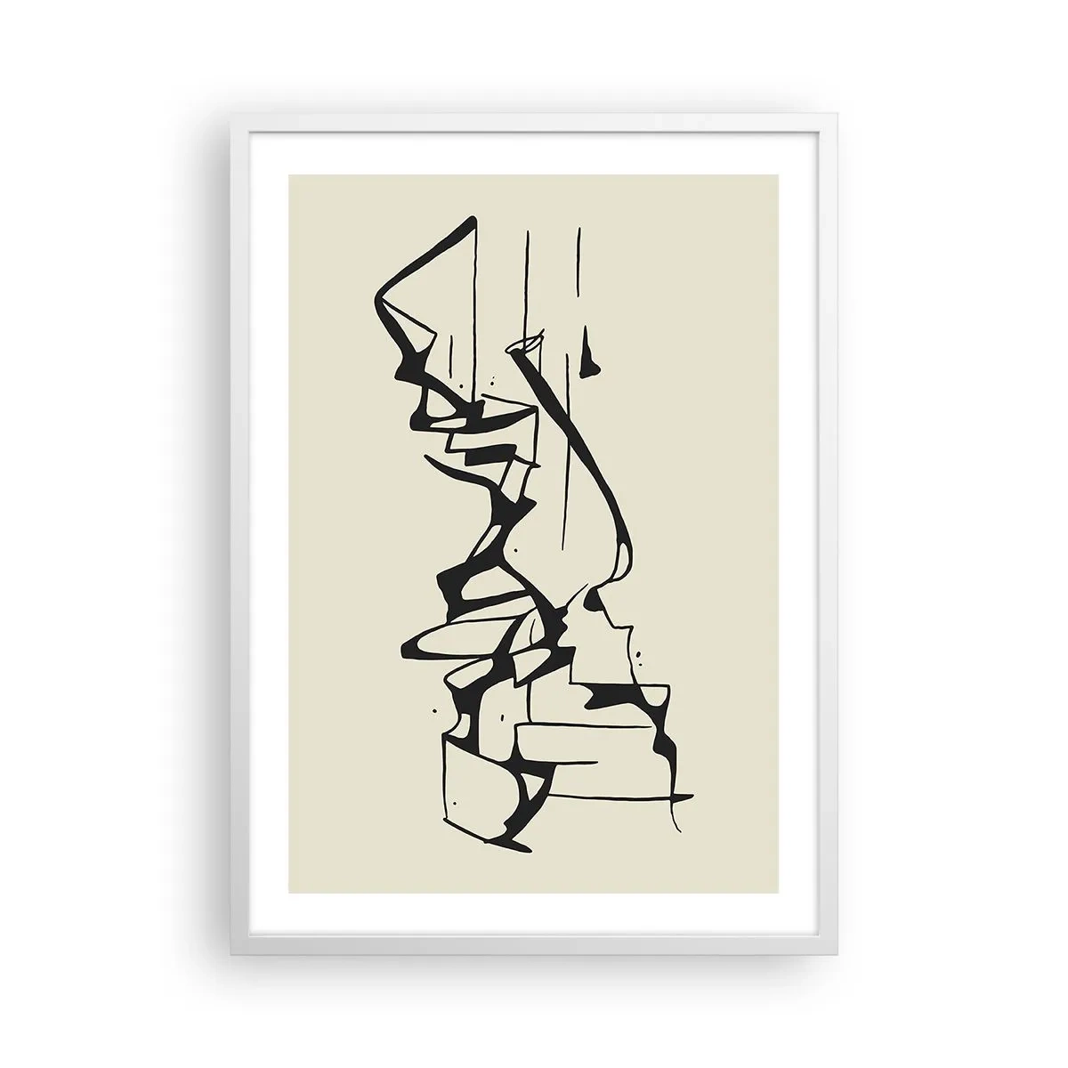 Poster in een witte lijst - Misschien een landschap - 50x70 cm