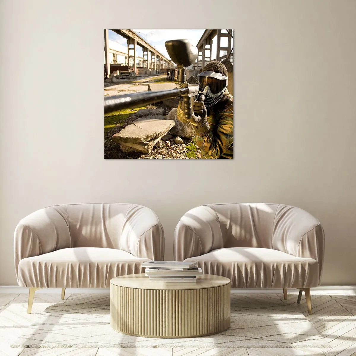 Schilderen op glas - En jij kunt een held worden - 50x50 cm