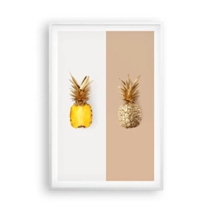 Poster in een witte lijst - Ananas voor ons - 61x91 cm