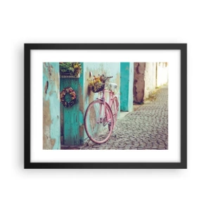 Poster in een zwarte lijst - Ben zo terug - 40x30 cm