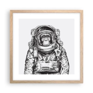 Een poster in een licht eiken lijst - Alternatieve evolutie - 40x40 cm