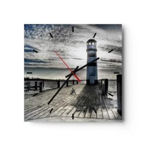 Wandklok - Klok - Zeelieden, ik wacht op jullie - 40x40 cm