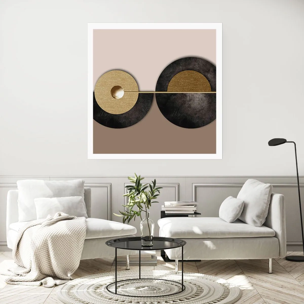 Poster - Variaties rond de cirkel - 30x30 cm