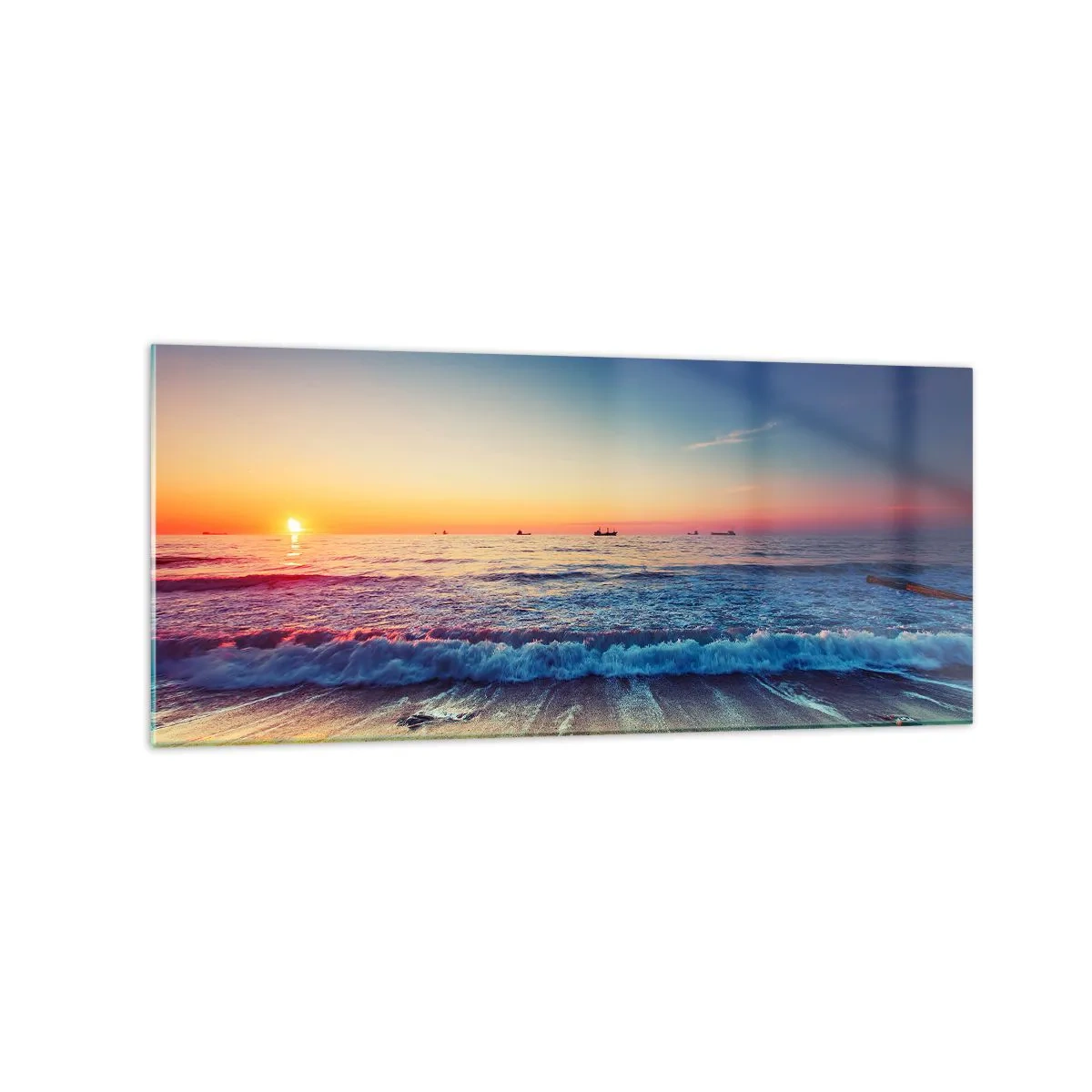 Schilderen op glas - Hoe zit het met de horizon? - 120x50 cm