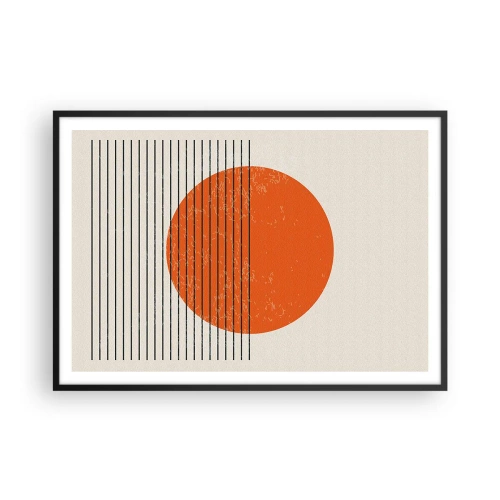 Poster in een zwarte lijst - Altijd de zon - 100x70 cm