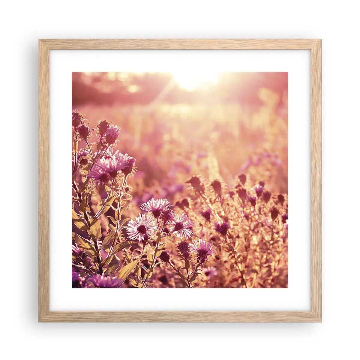 Een poster in een licht eiken lijst - Voordat de zomer voorbij is - 40x40 cm