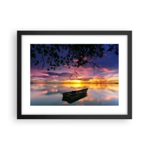 Poster in een zwarte lijst - "Je lijkt midden in de lucht te hangen..." - 40x30 cm