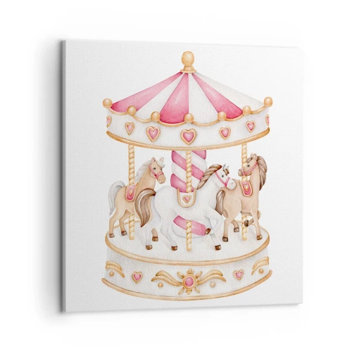 Schilderen op canvas - De zoete kinderwereld - 50x50 cm