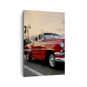 Schilderen op canvas - De rode hitte van de tropen - 70x100 cm